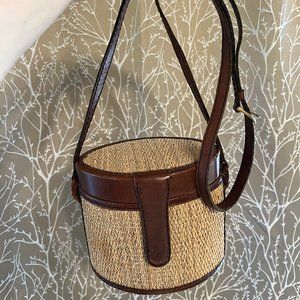 Island Import Vintage Wicker Rattan Handbag